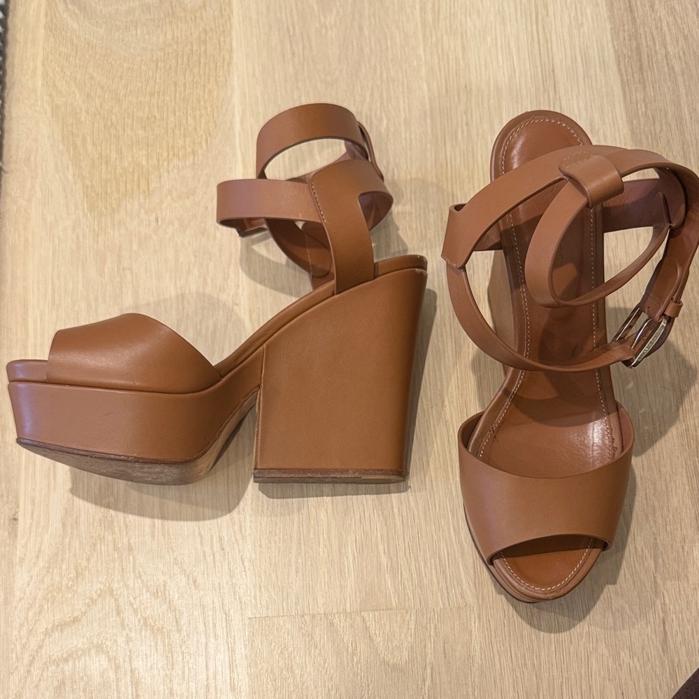 Sergio Rossi Brown Platform Sandals